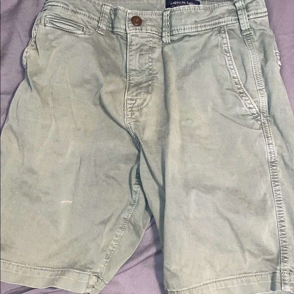 American Eagle Dark Green Extreme Flex Shorts